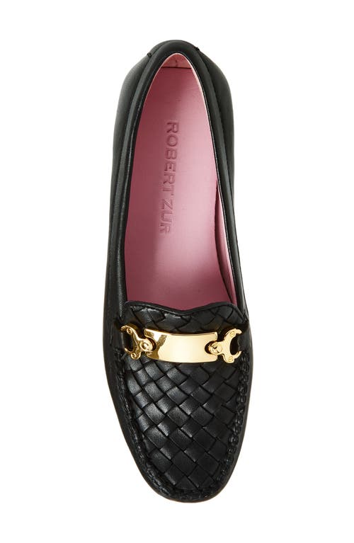 Robert Zur Mirror Driving Loafer In Black