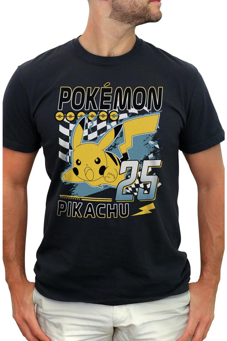 Men's Pokemon Pikachu 25  Graphic T-Shirt, Main, color, Black