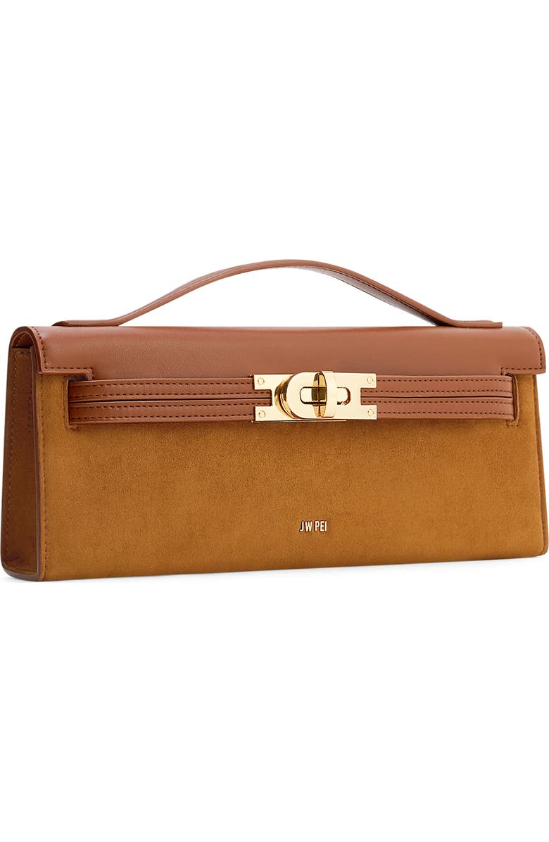 JW PEI Bria Faux Suede Top Handle Bag, Alternate, color, Brown