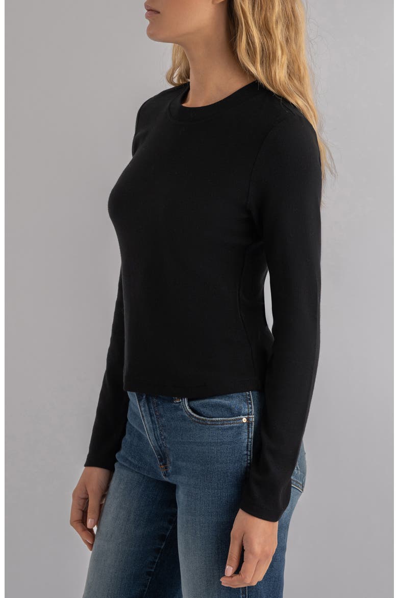 Noelie Rib Top, Alternate, color, BLACK