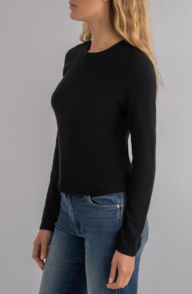 KUT from the Kloth Noelie Rib Top, Alternate, color, Black