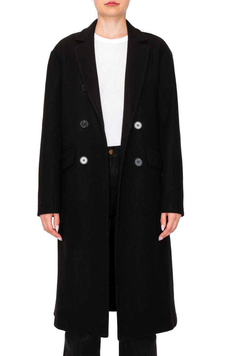 MELLODAY Double Breasted Coat, Main, color, 