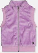Deux par Deux Faux Fur Zip Front Sleeveless Vest