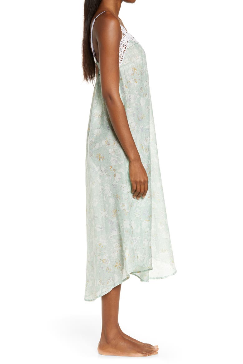 Louis Cotton & Silk Nightgown, Alternate, color, MINT