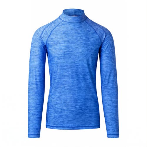 Uv Skinz Long Sleeve Active Sun & Swim Shirt In Light Blue Jaspe