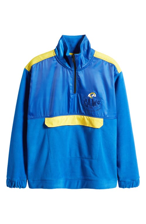 HUGO BOSS BOSS X NFL FUMBLE MIXED MEDIA QUARTER ZIP PULLOVER 
