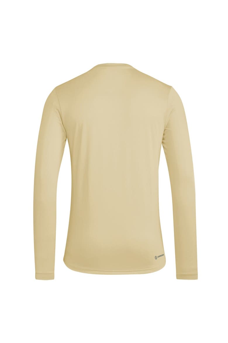 Men's adidas Natural Miami Hurricanes Strategy Pre-Game Long Sleeve T-Shirt, Alternate, color, Natural