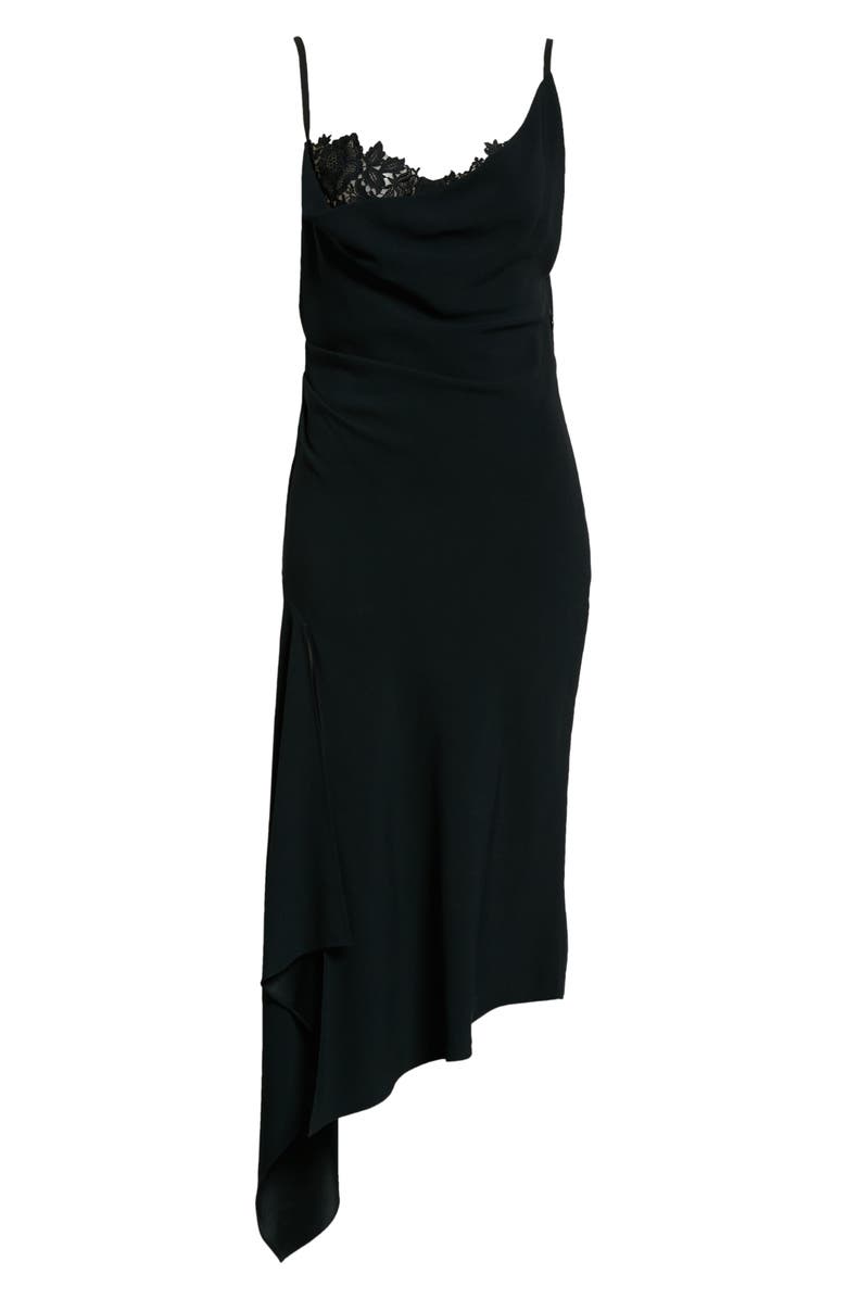 MONSE Draped Satin Crepe Slipdress, Alternate, color, 