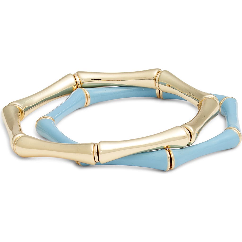 Nordstrom Set Of 2 Bamboo Link Stretch Bracelets