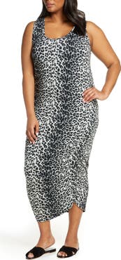 Loveappella Ruched Midi Tank Dress