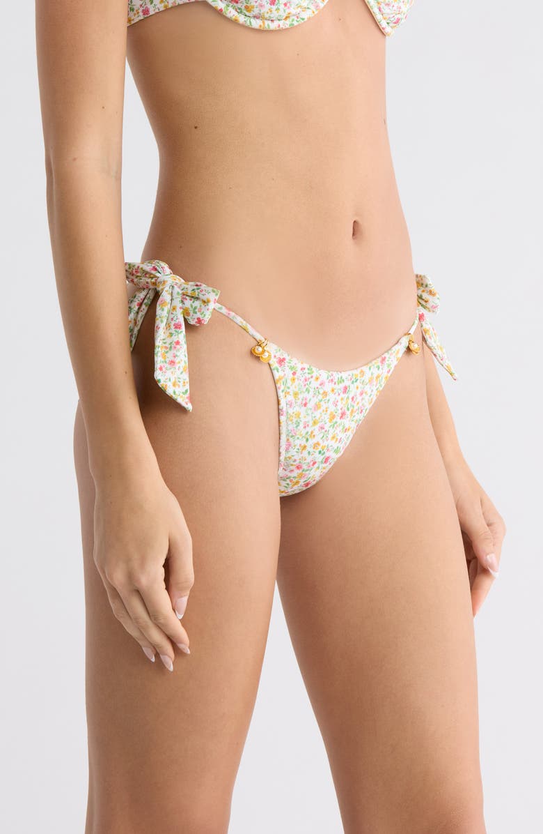 PacSun Evelyn Tie Side Bikini Bottoms, Alternate, color, Evelyn Ditsy/ Floral