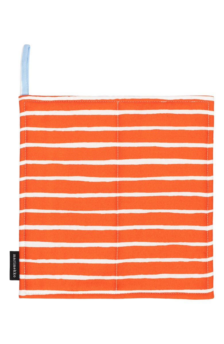 Marimekko Piccolo Potholder, Main, color, Orange/ White