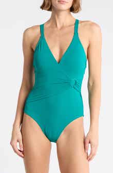 JANTZEN Gina Surplice One-Piece Swimsuit