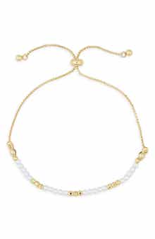NORDSTROM RACK Faux Pearl Beaded Slider Bracelet
