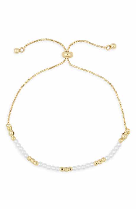 NORDSTROM RACK Faux Pearl Beaded Slider Bracelet