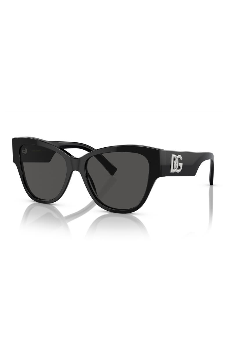 54mm Butterfly Sunglasses, Alternate, color, BLACK