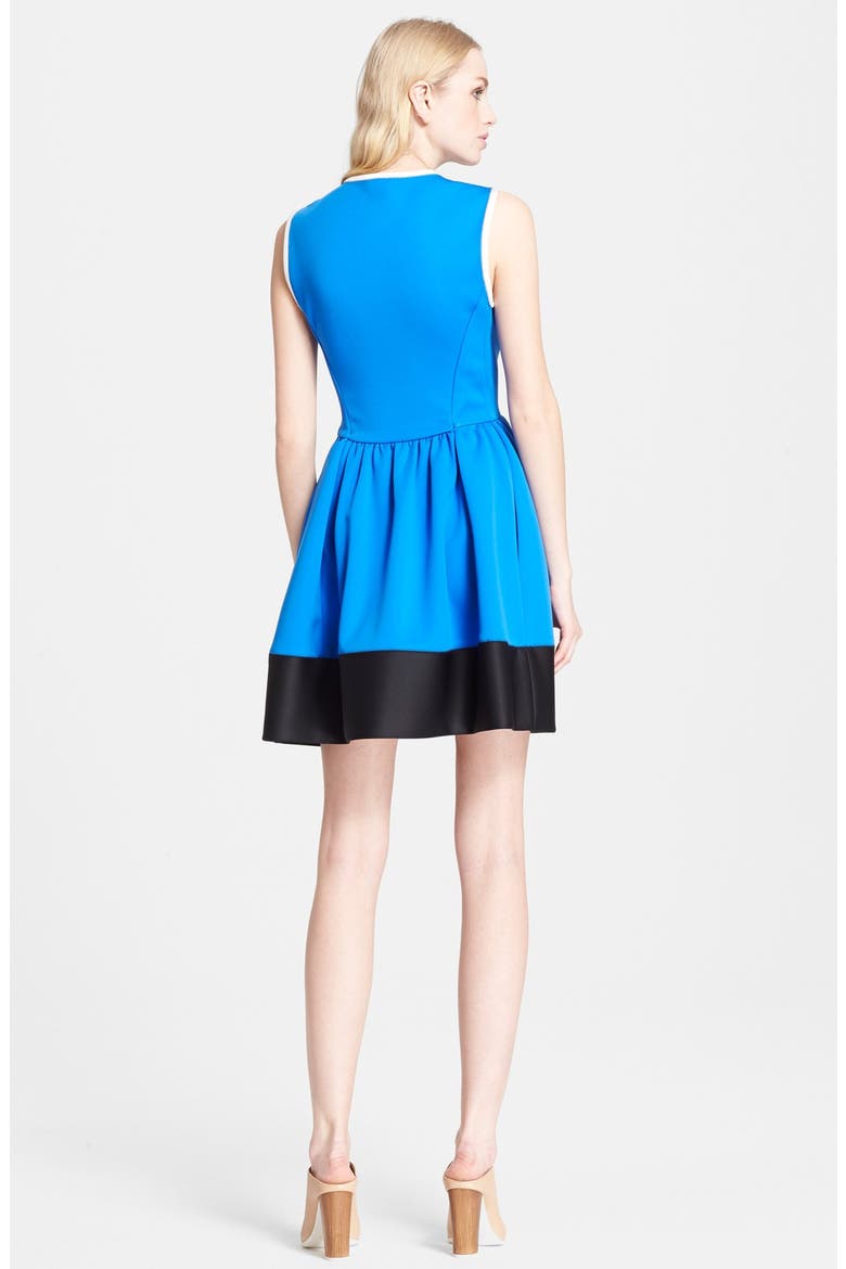 colorblock scuba dress, Alternate, color, OCEAN BLUE