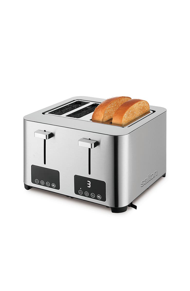 Salton Digital 4 Slice Toaster - Stainless Steel, Main, color, Silver