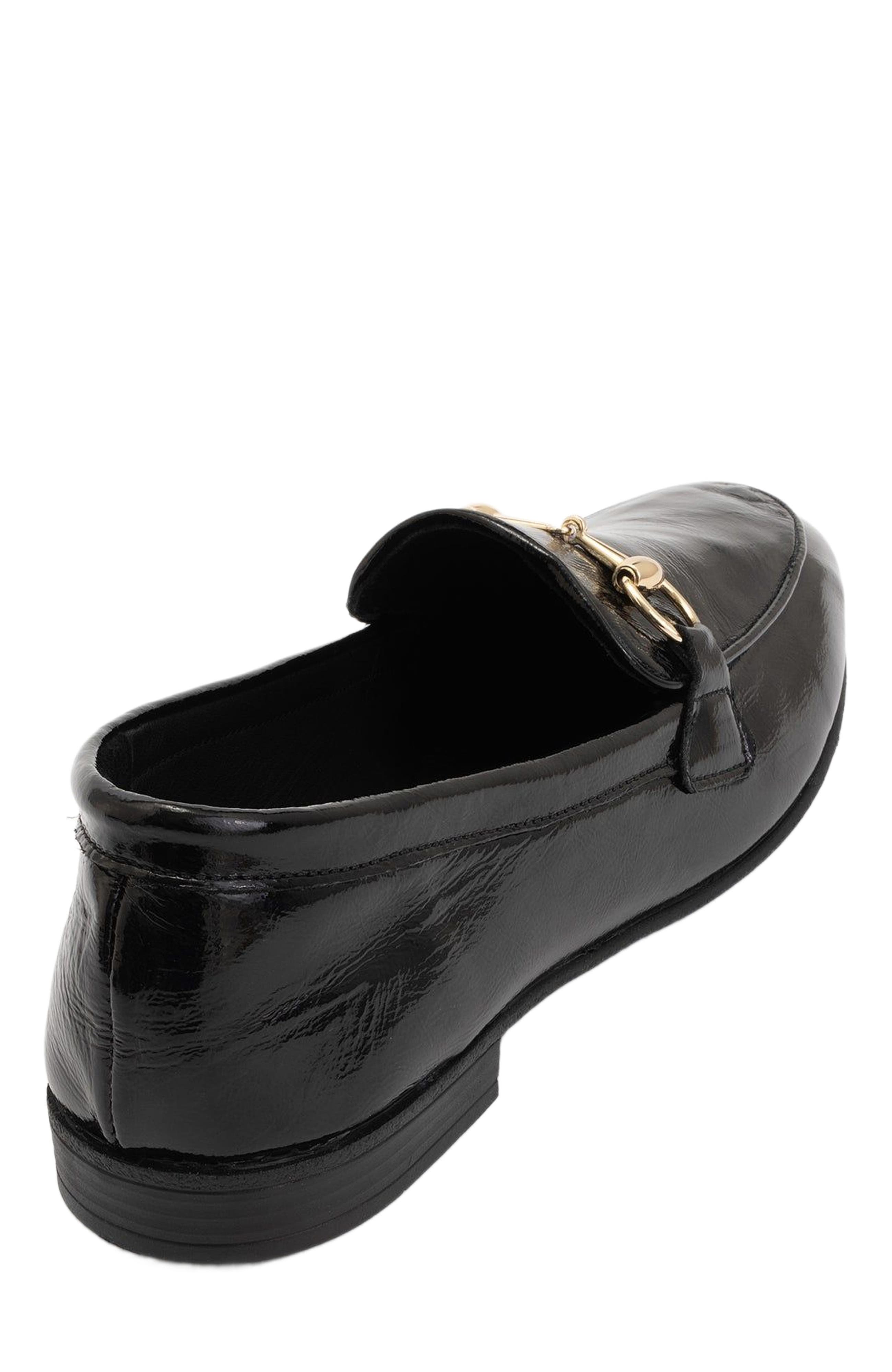 Forever & Always Shoes Rory Leather Bit Loafer, Alternate, color, Black Patent Leather