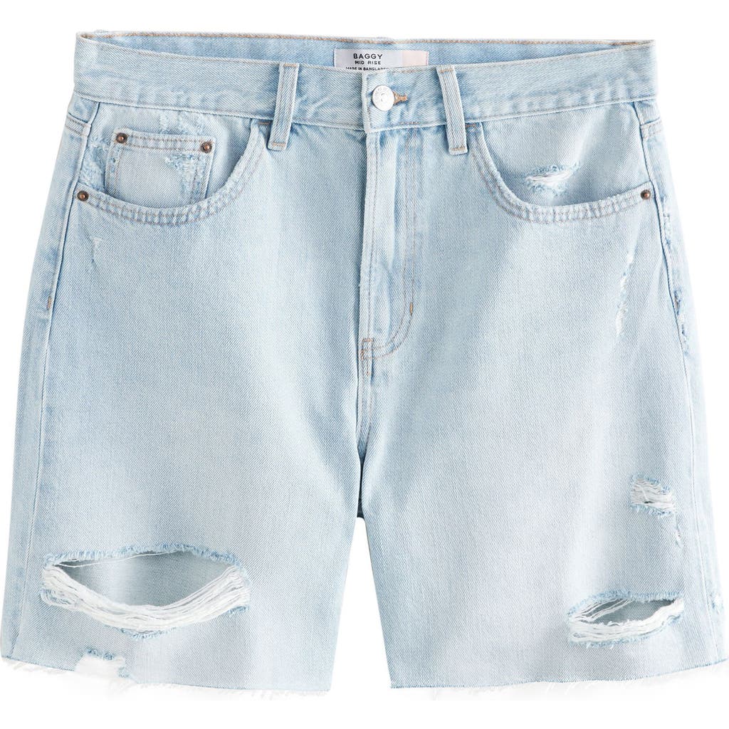 Next Slouchy Cutoff Denim Shorts