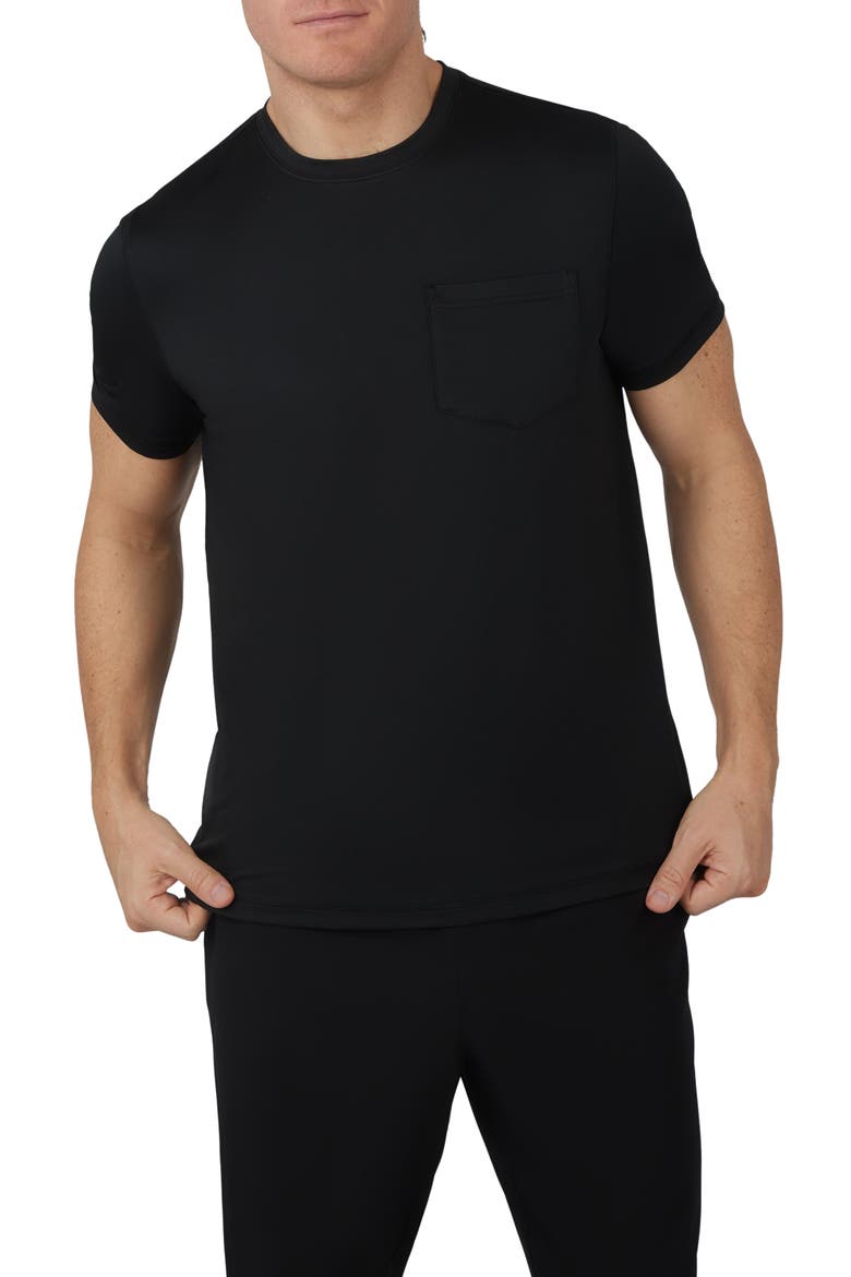 Nomad Knit Pocket T-Shirt, Main, color, BLACK