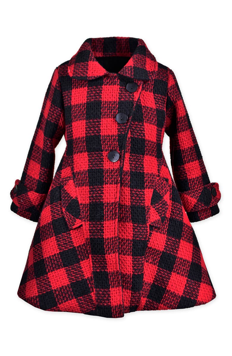 Widgeon Check Fit & Flare Coat, Main, color, 