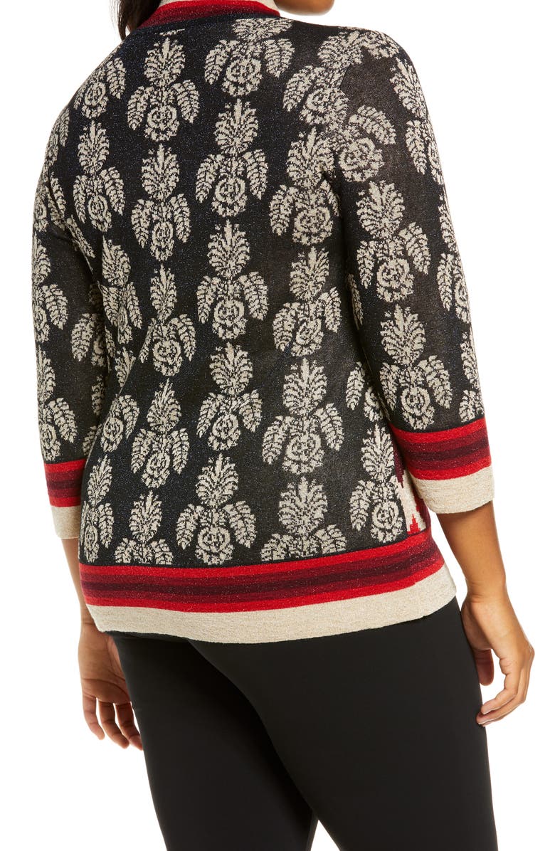 Marina Rinaldi Audrey Jacquard Sweater, Alternate, color,
