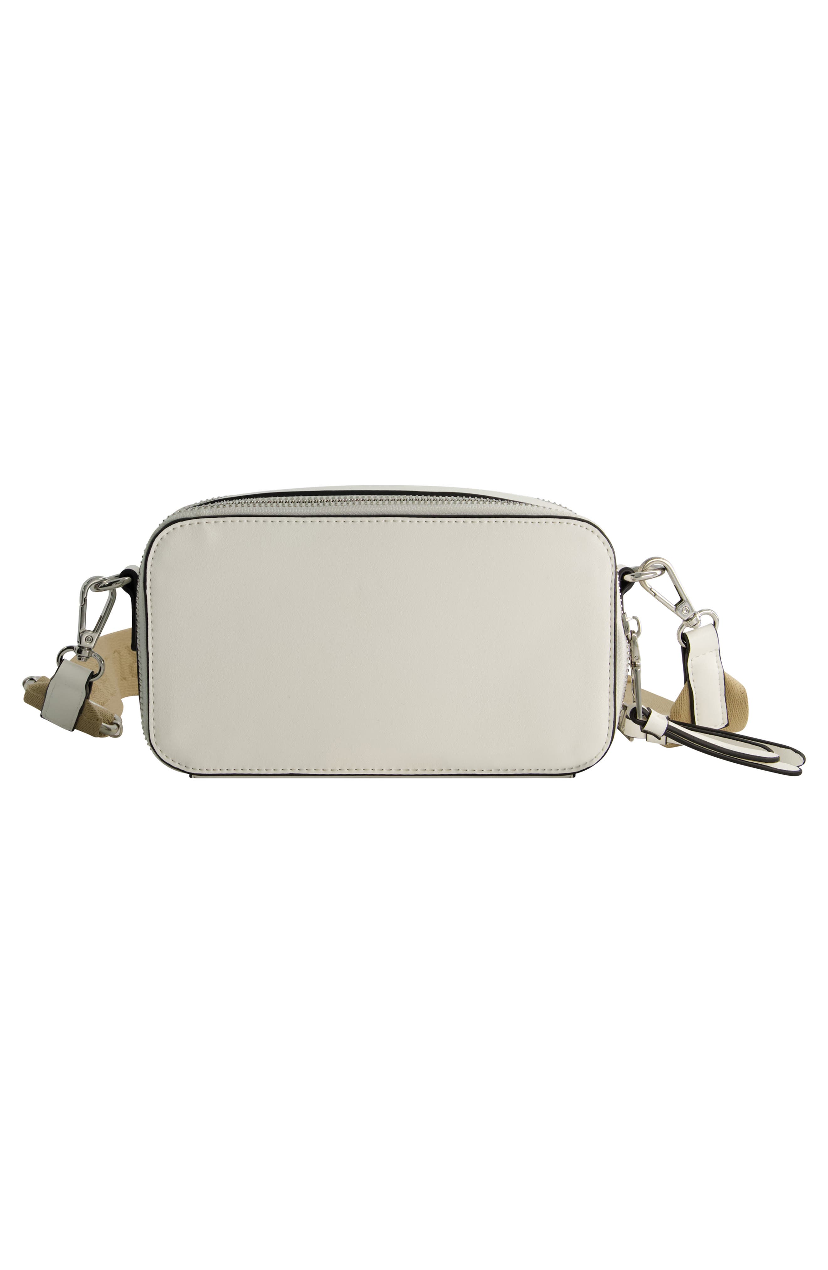 Double-Zip Horseshoe Camera Bag, Alternate, color, WHITE