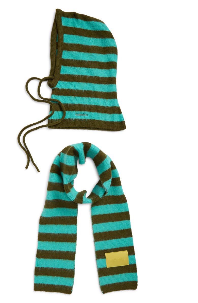 Susmie's Polar Stripe Set, Alternate, color, Polar Green