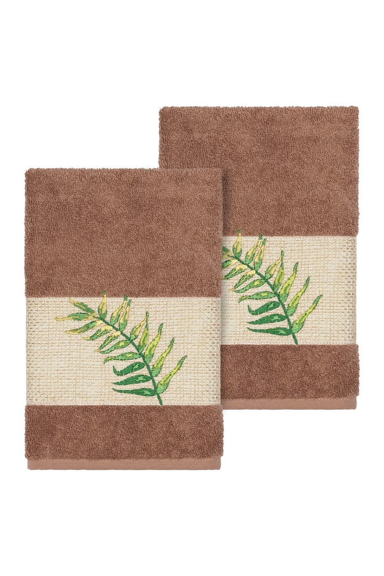 Zoe Embellished Hand Towel - Set of 2 - Latte, Alternate, color, LATTE