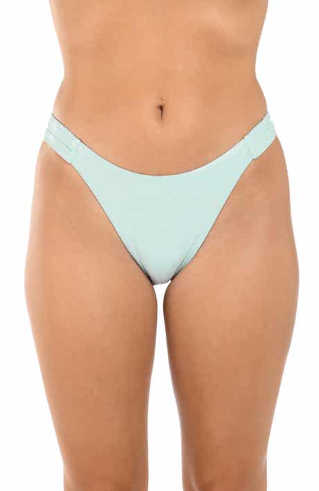 Citrus Iridescent Shirred Side Bikini Bottoms
