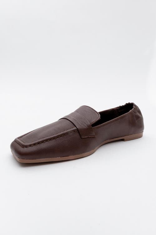 Forever & Always Shoes Liepa Leather Loafers In Brown Leather