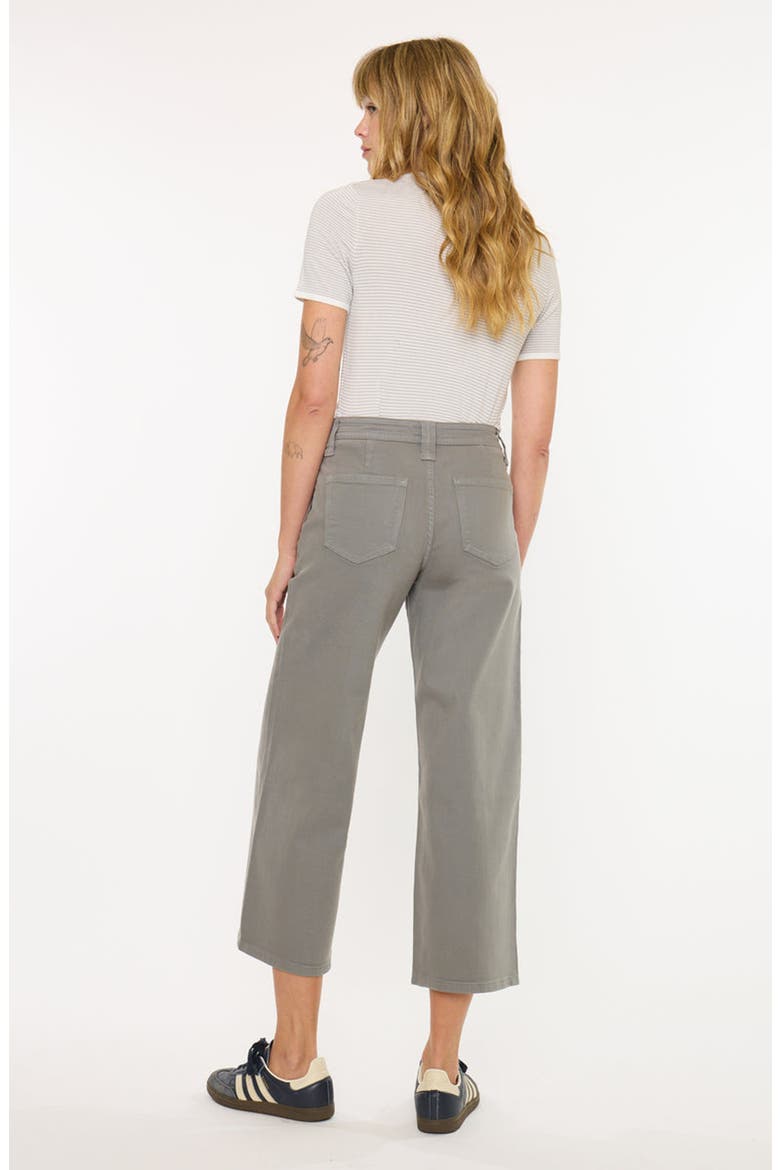 Lana High Rise Crop Wide Leg Pants, Alternate, color, Olive