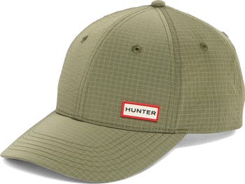 ◆HUNTER◆ UNISEX LIGHTWEIGHT RIPSTOP LOGO CAP DARK NAVY HUNTER Baseball Hat, 100% Cotton Cap with Brand Logo