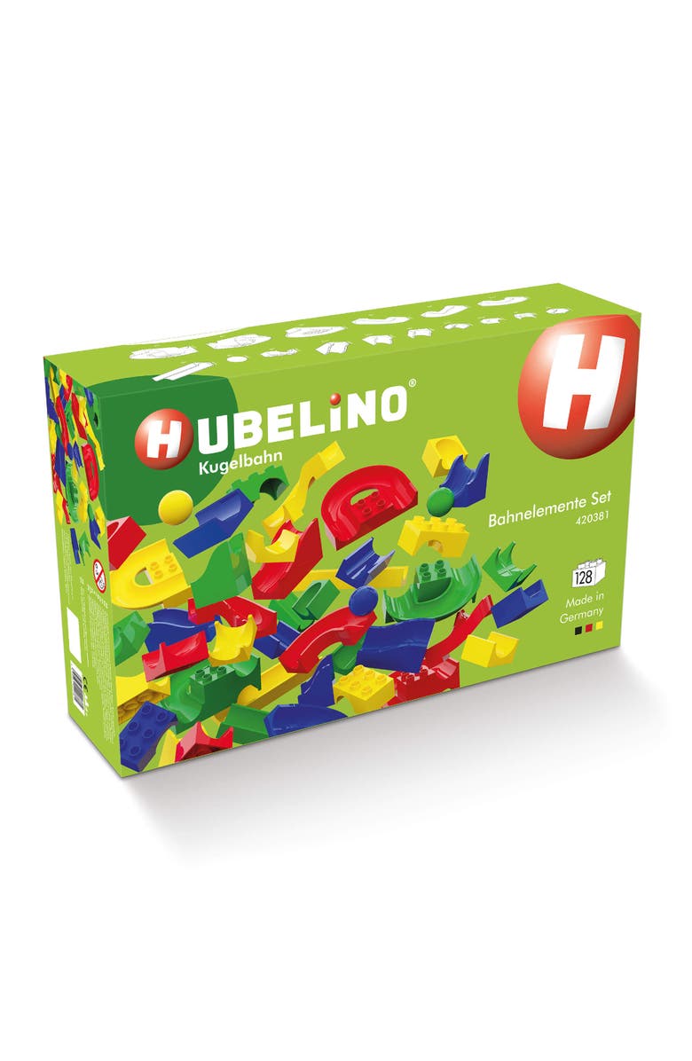 Hubelino 128 Piece Run Elements - The Original Marble Run Expansion Set - Made in Germany, Main, color, Multi