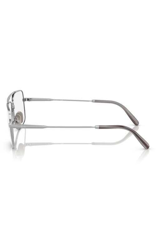 Ray Ban Ray-ban 58mm Square Optical Glasses In Silver
