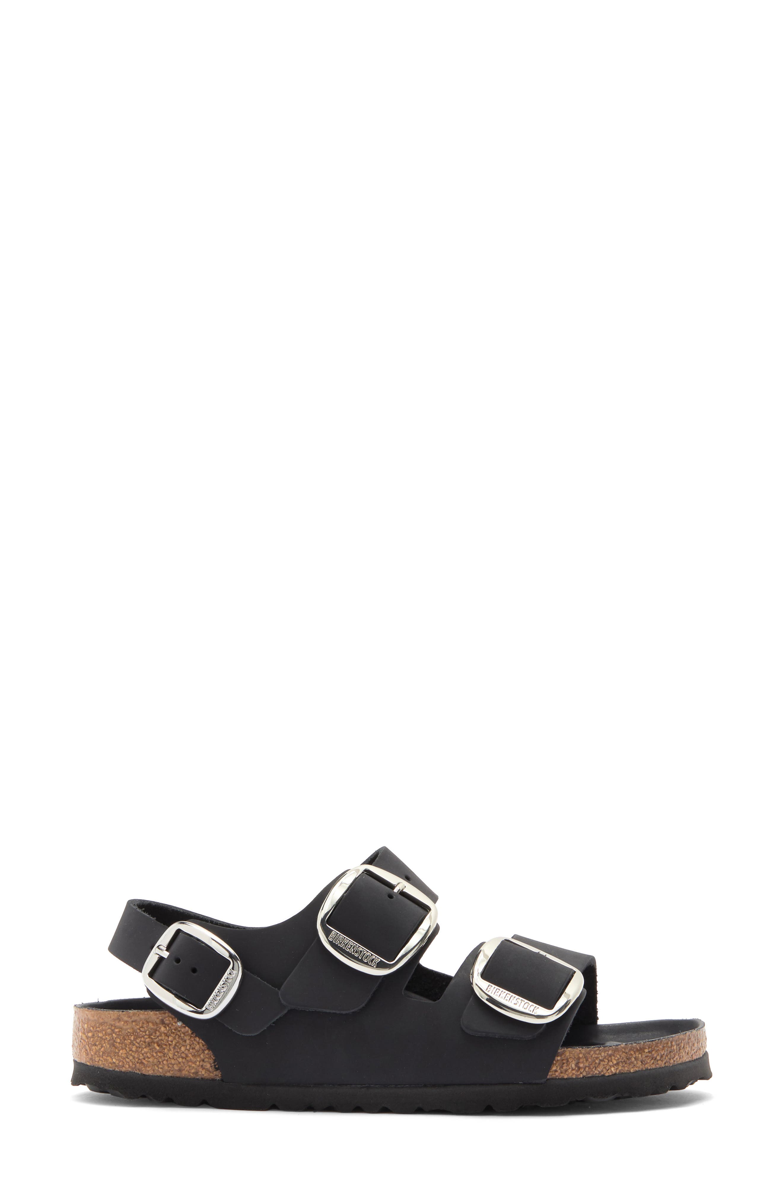 Birkenstock Milano Slingback Sandal, Alternate, color, Black