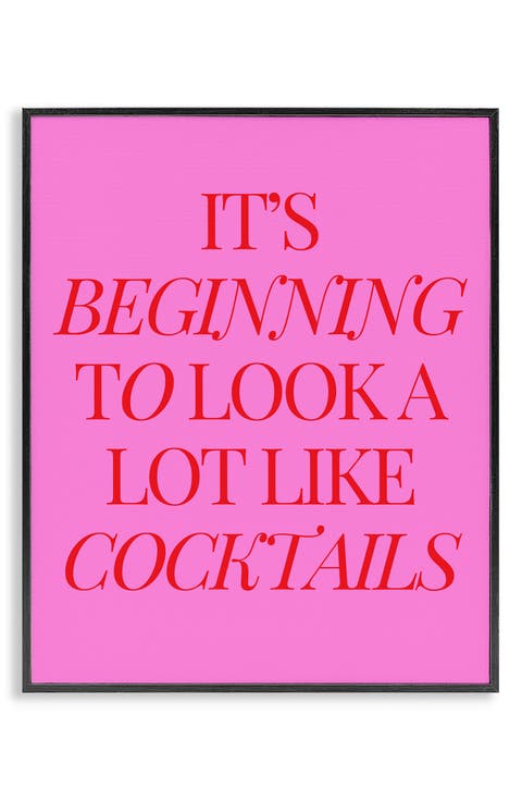 Beginning To Look A Lot Like Framed Canvas Wall Art