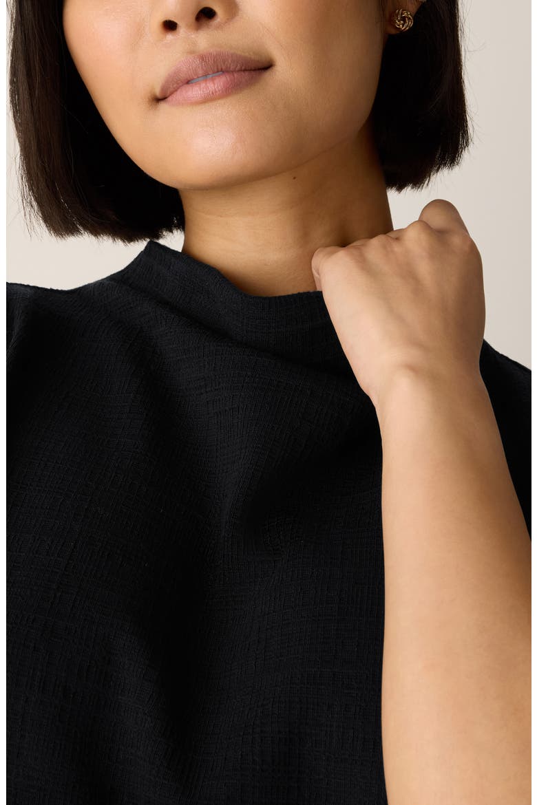 Funnel Neck Sleeveless Top, Alternate, color, BLACK