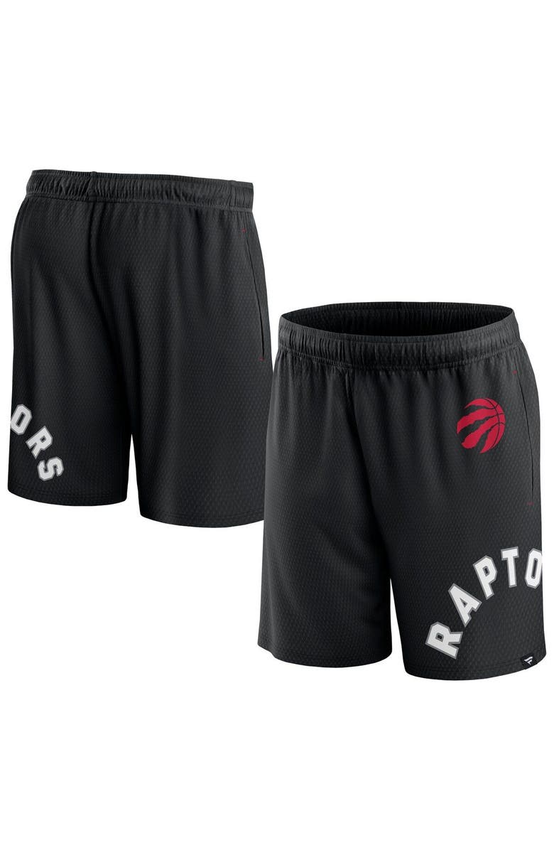 FANATICS Men's Fanatics Branded Black Toronto Raptors Free Throw Mesh Shorts, Main, color, Black