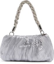 Jessica McClintock Florian Pleated Metallic Shoulder Bag