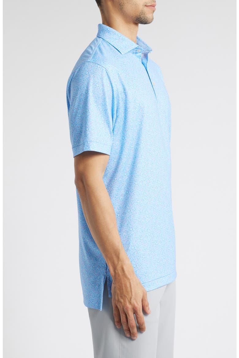 Macaw Stripe Performance Jersey Polo, Alternate, color, COTTAGE BLUE