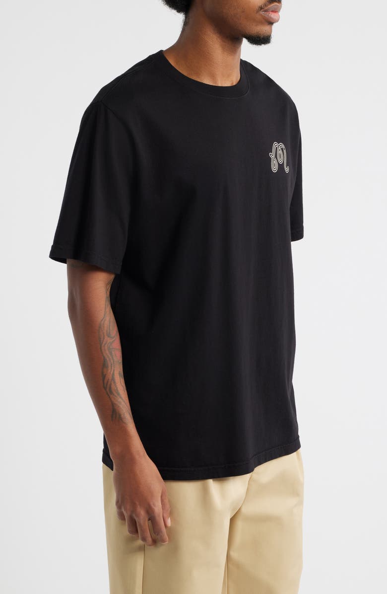 Malbon Golf Bermuda Hawk & Dove Cotton Graphic T-Shirt, Alternate, color, Black