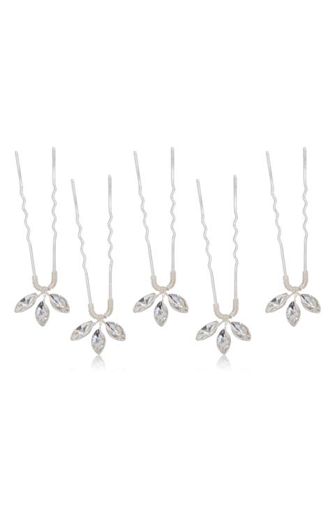 Arden Set of 5 Swarovski Crystal Hair Pins