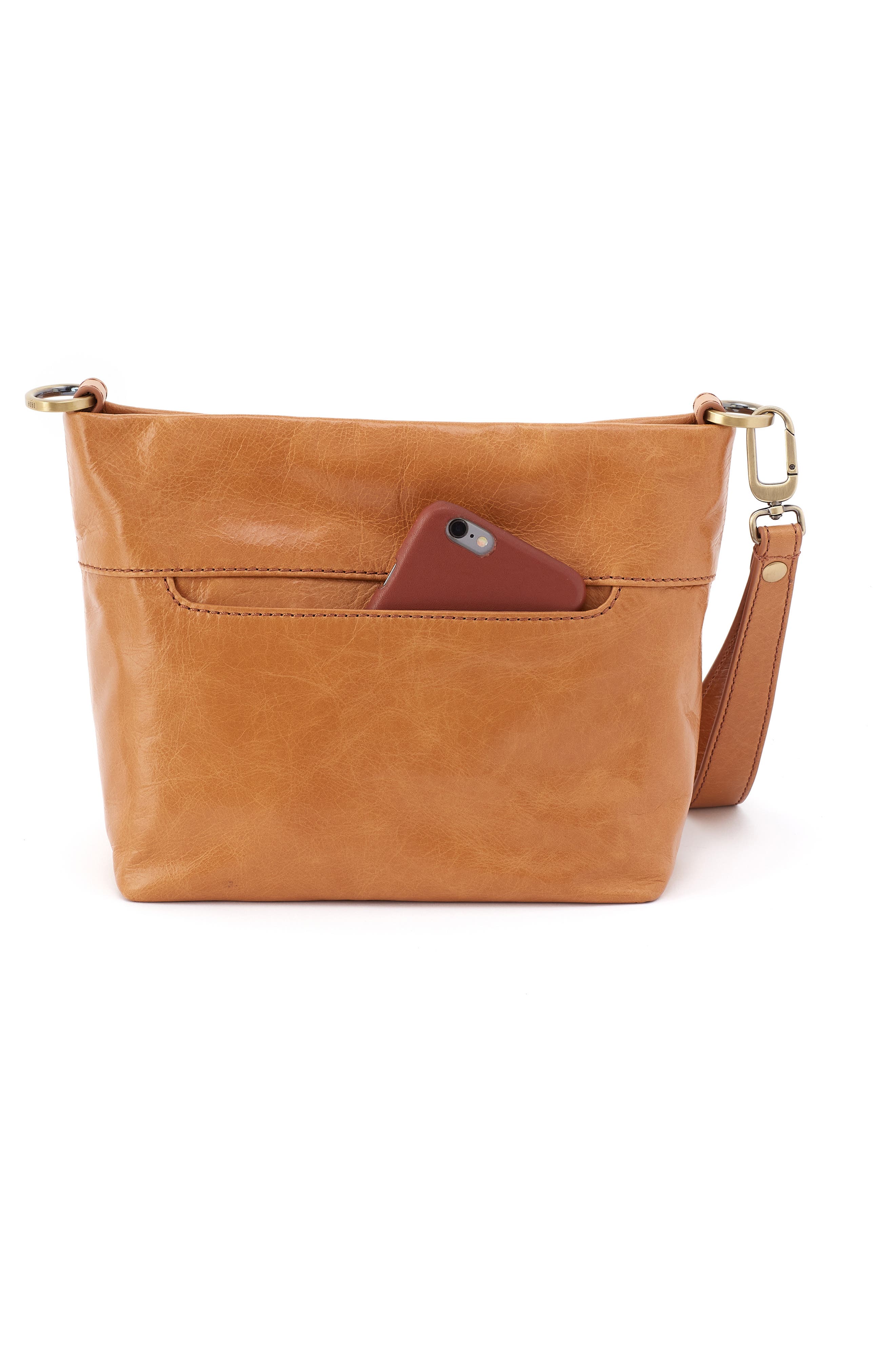 HOBO Ashe Leather Crossbody Bag, Alternate, color, Natural