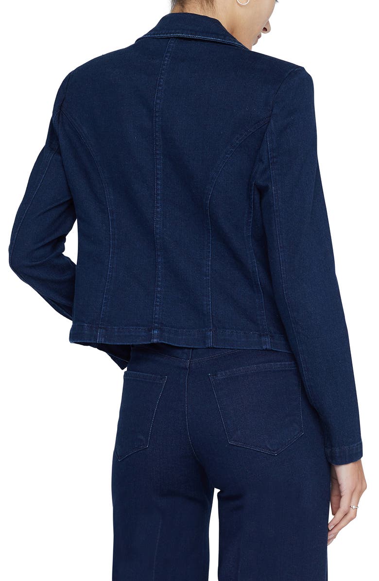 L'AGENCE Wayne Crop Denim Double Breasted Jacket, Alternate, color, Palomino