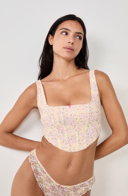 Etam Passionnelle Embroidered Bustier In White