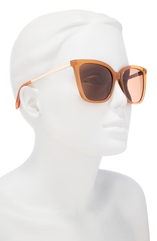 Quay 56mm Video On Square Sunglasses In Brown/brown Lens