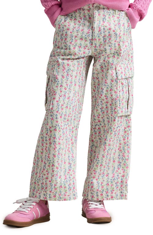 Polo Ralph Lauren Big Girls Floral Canvas Wide-leg Cargo Pants In Meadow Floral