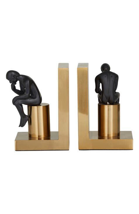 The Novogratz The Thinker Iron Bookends